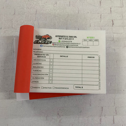 Pack 32 Talonarios 1/4 Carta
