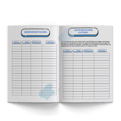 Carnet Control Veterinario - Hojas Interior