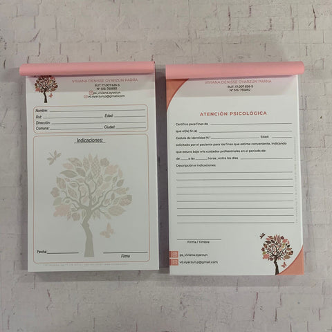 Talonario Certificado Psicológico Mod. 5