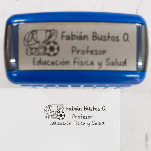 Timbre Mediano, Para 3 - 4 Líneas de texto + Logo (Opcional)