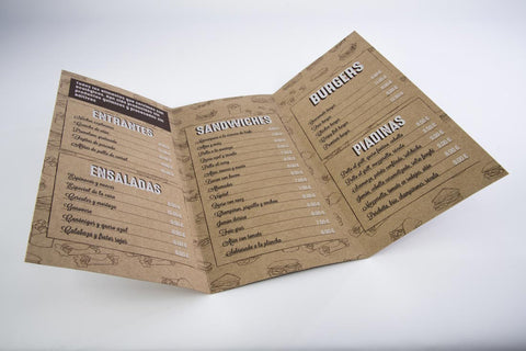 Triptico Kraft ecologico A4 Clic Imprenta