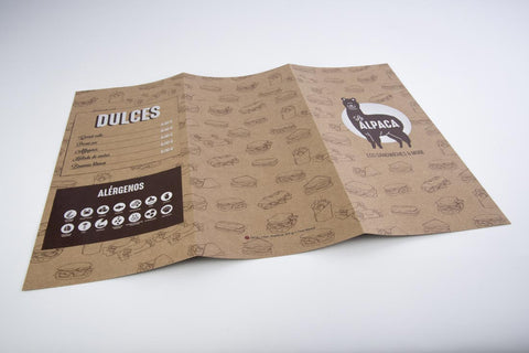 Triptico Kraft ecologico A4 Clic Imprenta