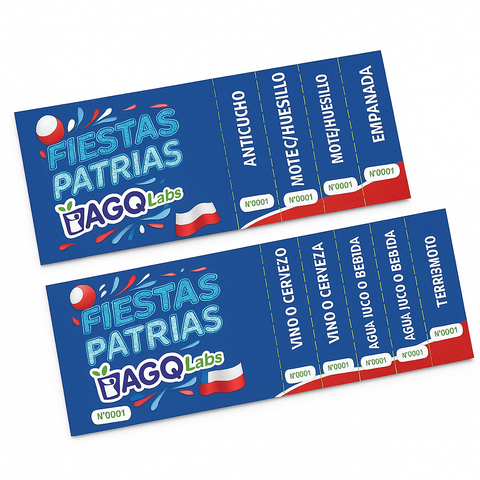Pack Entradas Ticket Papel Grueso
