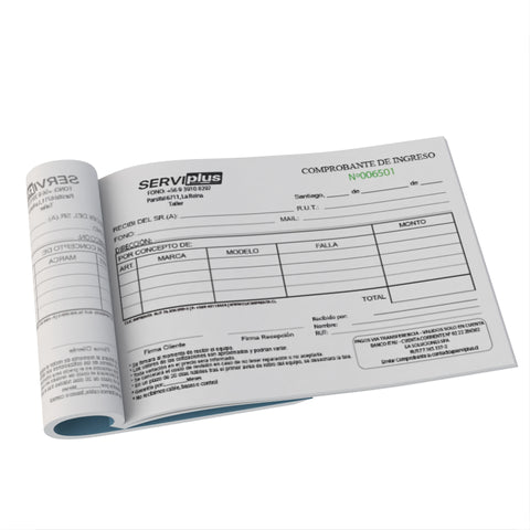 Pack 30 Talonarios 1/2 Carta autocopiativos