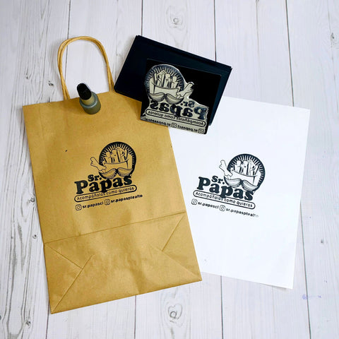 Timbre Personalizado Para Estampar Bolsas y Cajas
