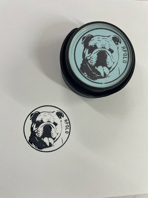 Timbre con Base Recargable con tinta