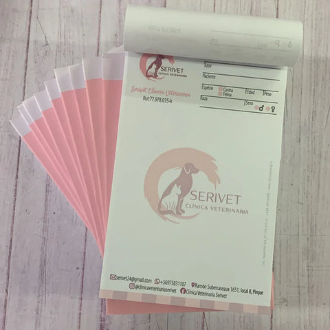 Talonario de Receta Medica Veterinario Mod.9 Clic Imprenta