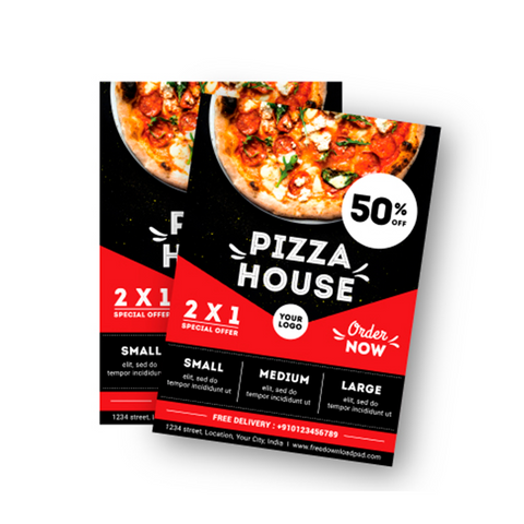 Pack 100 Flyers 1/4 carta - 10x14cm Clic Imprenta