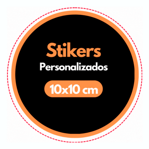 100 Stickers de 10cm Clic Imprenta