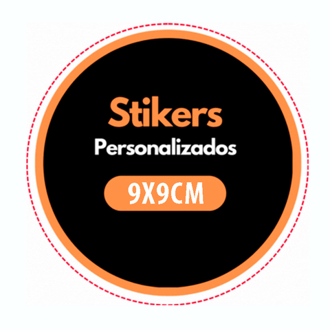 100 Stickers de 9cm Clic Imprenta