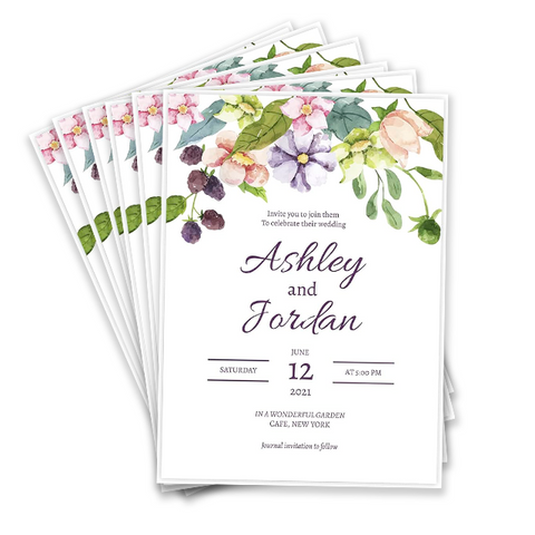 Pack 50 Tarjetón Invitación 10x14cm Clic Imprenta