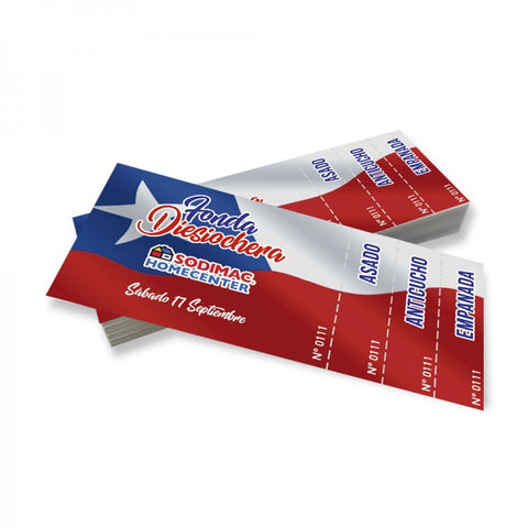 Pack Entradas Ticket Papel Grueso Clic Imprenta