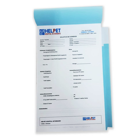 Talonario de Receta Medica Veterinario Examenes Mod.26 Clic Imprenta