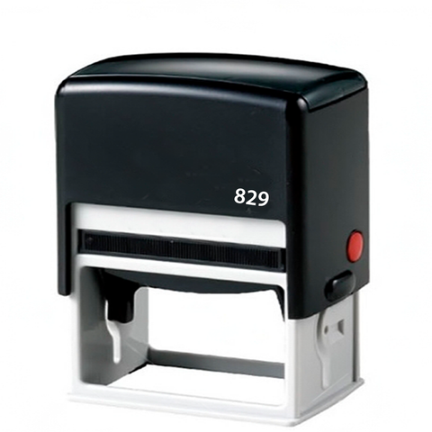 Timbre grande personalizado con logo 829 rectangular de 6 x 4 cm