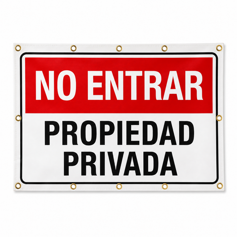 Letrero se vende personalizado en lona PVC con ojetillos