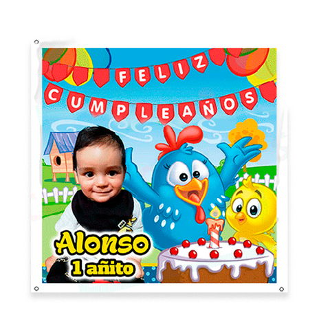 Lienzo de cumpleaños personalizado en tela PVC de Clic Imprenta