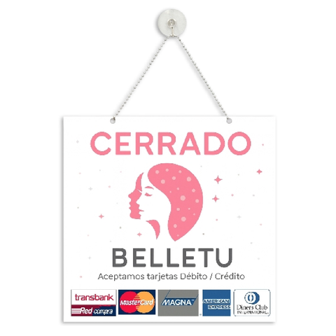 Letreros para local comercial: letrero abierto cerrado de trovicel para puerta