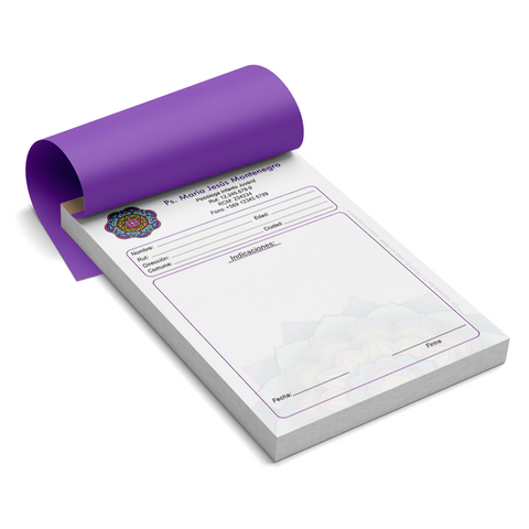 Talonario para psicólogo personalizado de indicaciones psicológicas