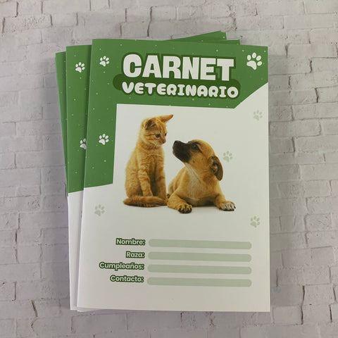 Carnet Control Veterinario - Simple
