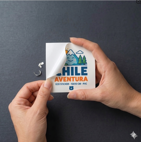 100 Stickers de PVC. resistente  10cm
