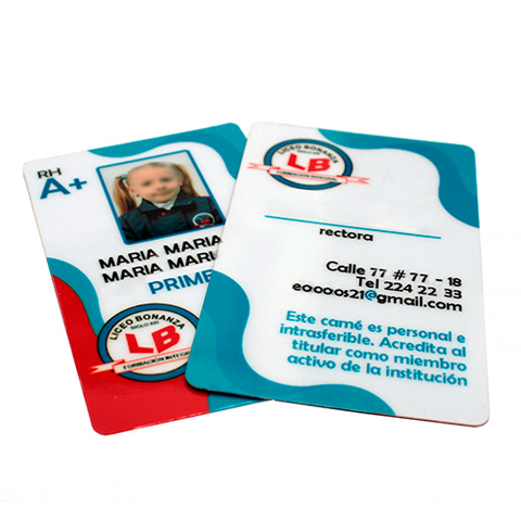 Credencial Carnet PVC Personalizada