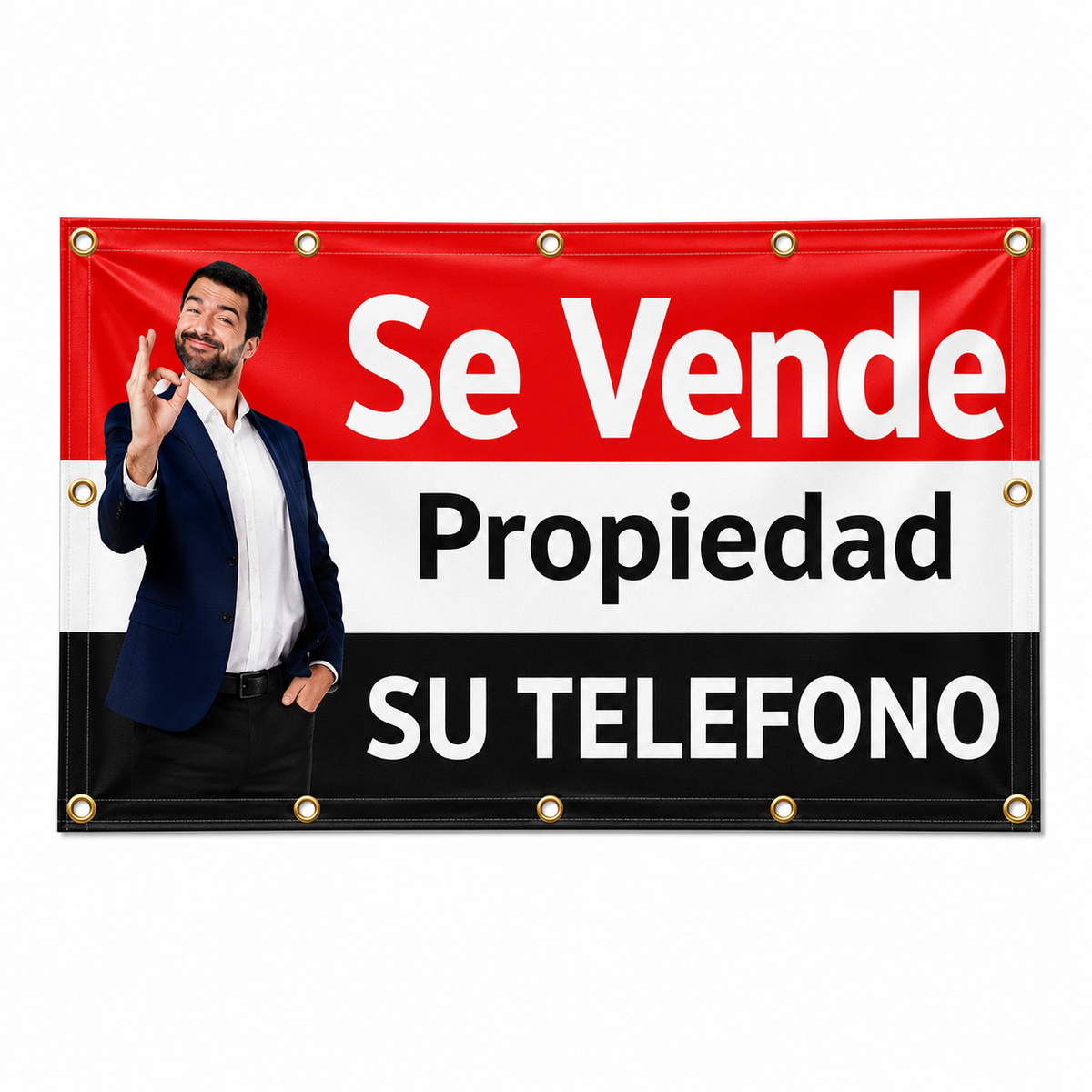 Letrero Personalizado Propiedad con foto - Muy Pequeño 40x60 cm