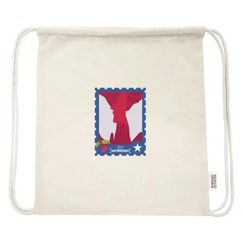 Bolsa mochila de algodón 40x36cm - MAYORISTA