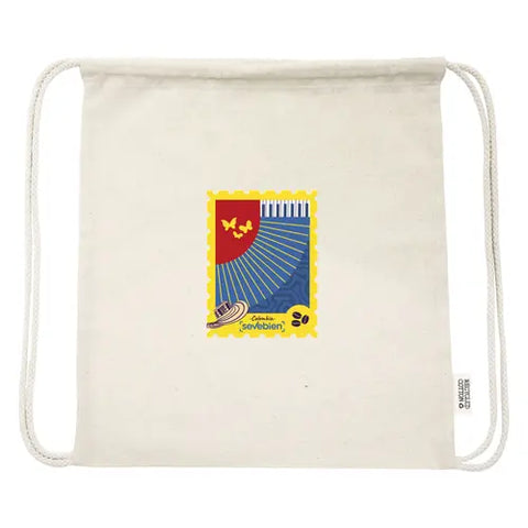 Bolsa mochila de algodón 40x36cm - MAYORISTA
