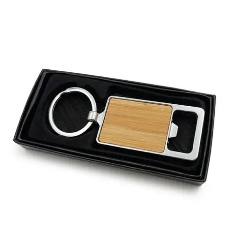 Llavero Madera Bamboo Destapador - MAYORISTA