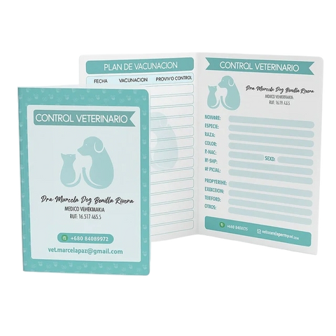 Pack Veterinario: 50 Carnet + 2 Talonario de 100 recetas + 1 timbre bolsillo