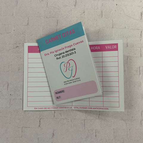 Carnet Citas Dentales 10x14cm