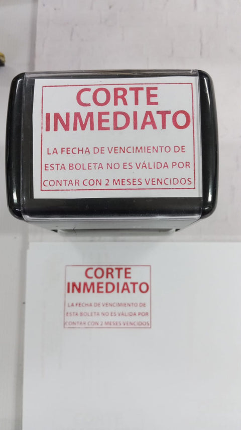 Timbre Rectangular de 6 x 4 cm Puede llevar textos y Logo (Opcional)
