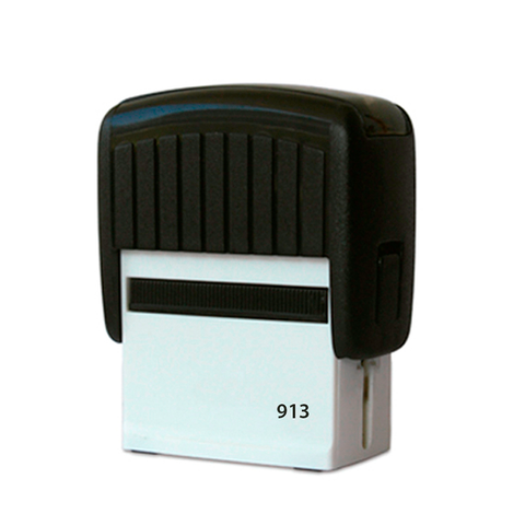 Timbre Grande de 2,2 x 5,7 cm, Para  4 - 5 líneas de texto + Logo (Opcional)