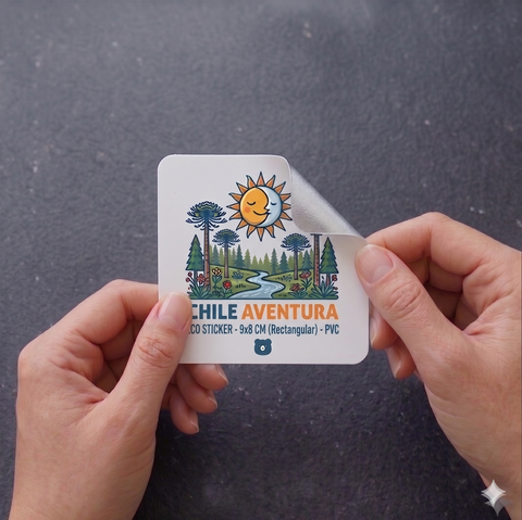 100 Stickers Adhesivos PVC Resistente  de 9cm