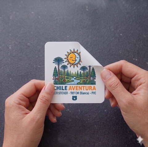 100 Stickers Adhesivos PVC Resistente  de 9cm