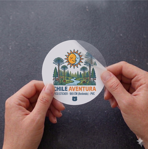 100 Stickers Adhesivos PVC Resistente  de 9cm