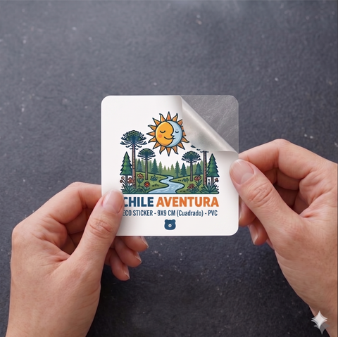 100 Stickers Adhesivos PVC Resistente  de 9cm