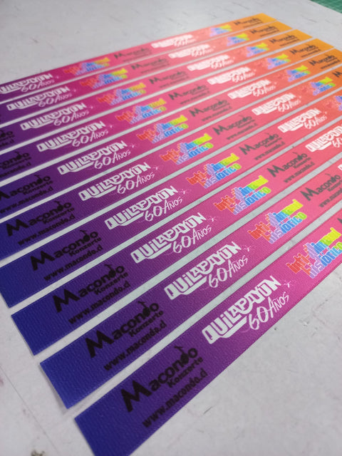 Pulseras de Tela Personalizadas – Full Color para Eventos y Festivales