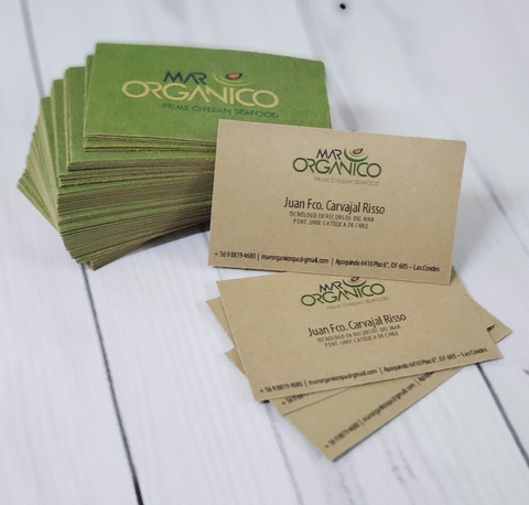 Pack 100 Tarjetas de Visita Ecológica 2 caras Clic Imprenta