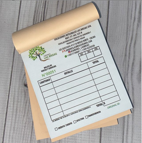 Talonarios 1/4 Carta - Pequeño Vertical Clic Imprenta