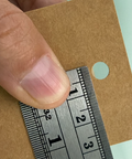 Pack 100 Etiquetas Papel Tags Ecologico 1 cara / Circular 5mm Clic Imprenta