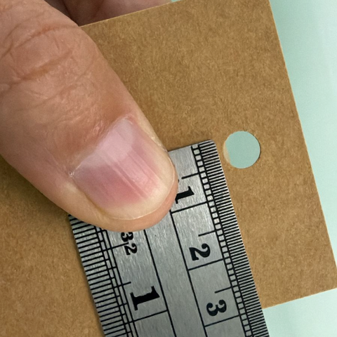 Pack 100 Etiquetas Papel Tags Ecologico 1 cara / Circular 5mm Clic Imprenta