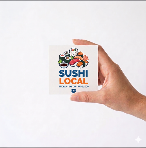 200 Stickers de PVC Resistente de 6cm