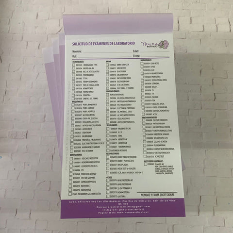 Talonarios Recetas Médicas Exámenes