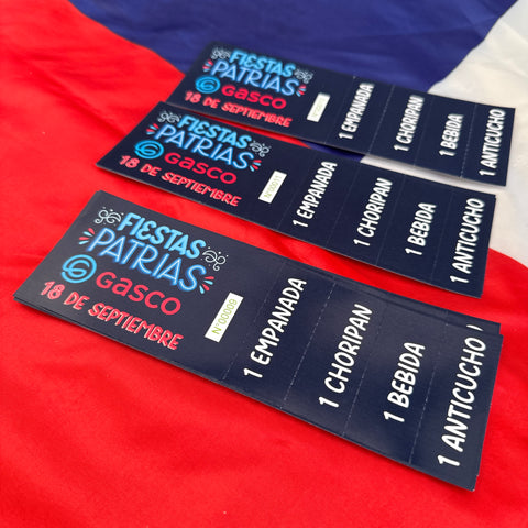 Pack Entradas Ticket Papel Grueso prepicados