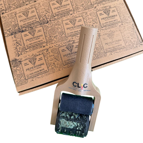 Timbre rodillo Roller Personalizado para Cajas, Bolsas con tinta 100cc