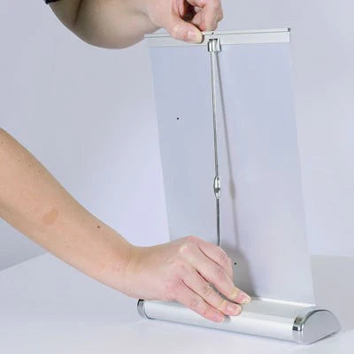 Pendon MIni Roller Personalizado de 20x29 cm (A4) No Quiero Servicio de Diseño - Lo enviaré Clic Imprenta