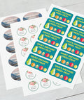 1 Hoja Stickers Adhesivos Papel Fotografico Clic Imprenta