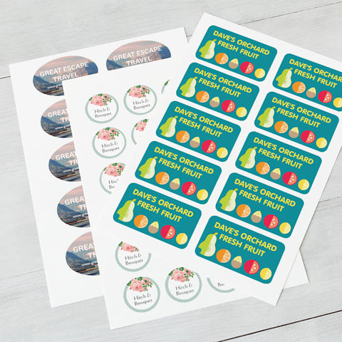 1 Hoja Stickers Adhesivos Papel Fotografico Clic Imprenta