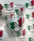 Etiquetas Plasticas para Vasos Resistente al Agua 7cm / Adhesivo PVC Plastico TRANSPARENTE Clic Imprenta